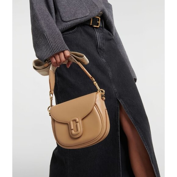 Marc Jacobs The Messenger Saddle Bag Medium In Leather Camel Cream OS - Picture 14 of 16